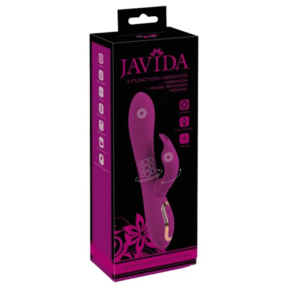 Javida - 3in1 Perlen-Rotation Vibrator (lila)