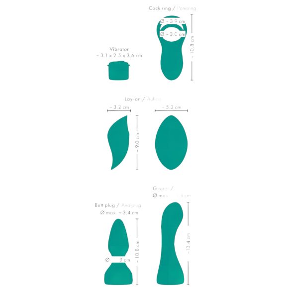 Couples Choice - 4-in-1 fernbedienbarer Vibrator (türkis)