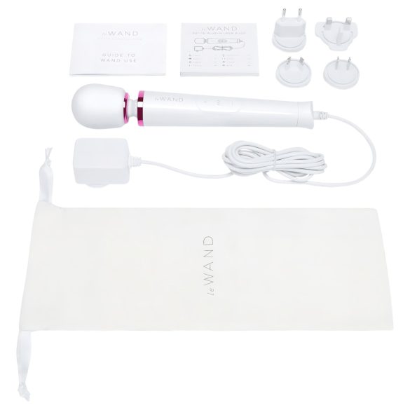 Le Wand Petite Plug-In - Netzbetriebener Massagestab Vibrator (Weiß)