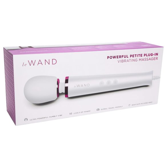 Le Wand Petite Plug-In - Netzbetriebener Massagestab Vibrator (Weiß)