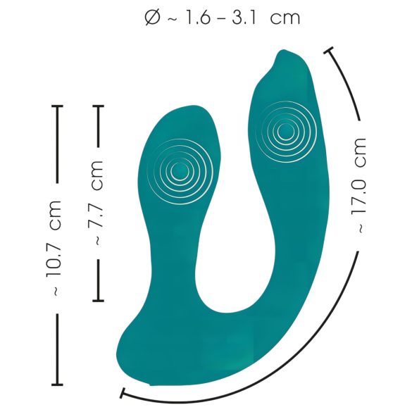 Freihand-Vergnügen - aufsetzbarer Vibrator (türkis)