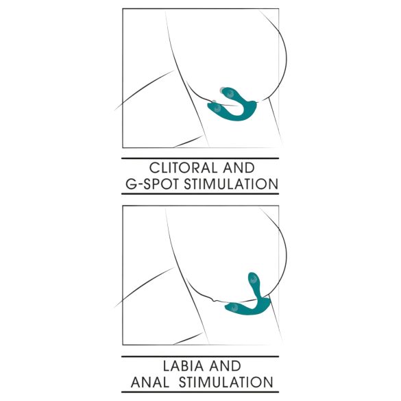 Freihand-Vergnügen - aufsetzbarer Vibrator (türkis)