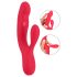 Smile Thumping Rabbit - Roter Akkuvibrator mit 3 Motoren
