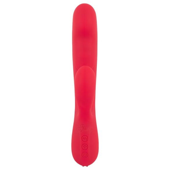 Smile Thumping Rabbit - Roter Akkuvibrator mit 3 Motoren