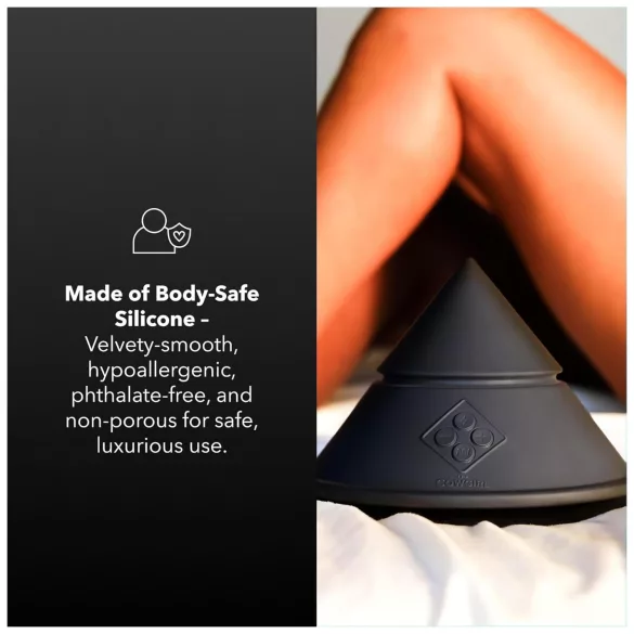 The Cowgirl Cone - App-gesteuerte Premium-Sexmaschine - mit 2 austauschbaren Aufsätzen, 20 Vibrationsmodi (schwarz)