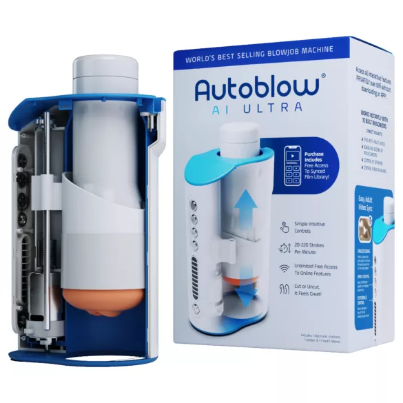 Autoblow A.I. Ultra - Netzbetrieb Supermund Masturbator (weiß)