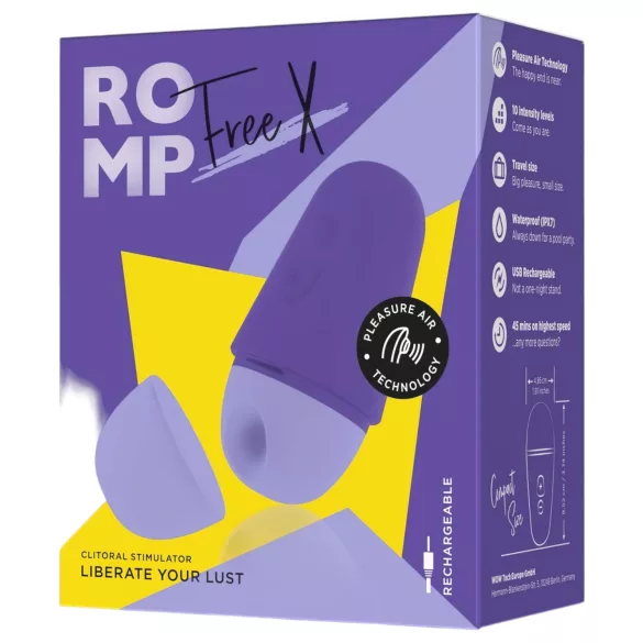 ROMP Free X - Wiederaufladbarer Klitorisstimulator mit Luftwellen (Lila)