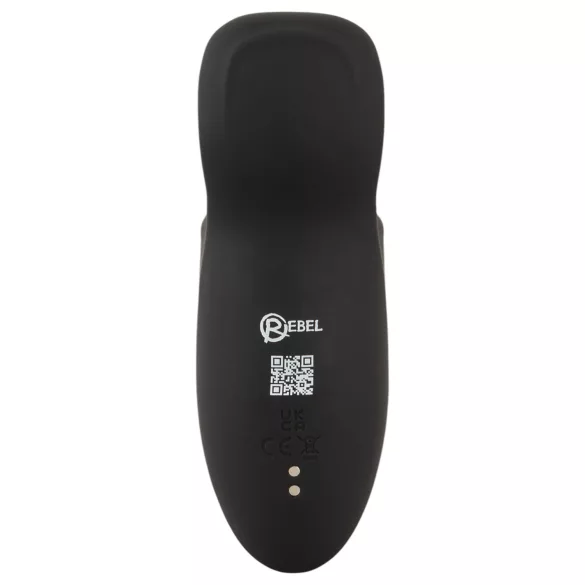Rebel - Vibrationspenisring mit beweglichem Arm (schwarz)