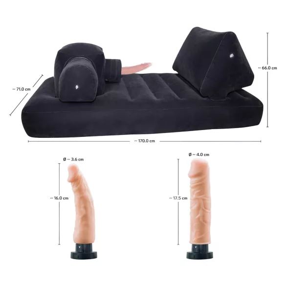 You2Toys Velvet Luxury - Sexmaschine mit eingebautem Bett (schwarz)