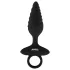 ANOS - Gerippter vibrierender Analplug (schwarz)