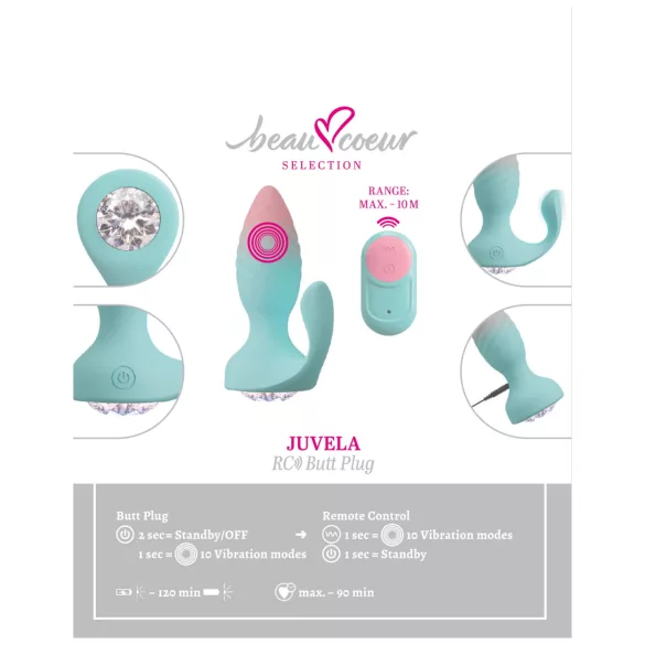 Beau Coeur Juvela - Vibrations-Analkugel (Türkis)