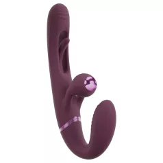Javida - Trägerloser umschnallbarer Paarvibrator (lila)