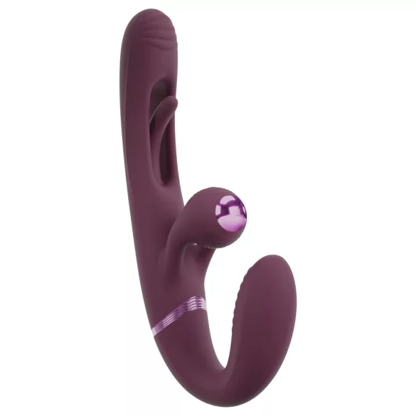Javida - Trägerloser umschnallbarer Paarvibrator (lila)