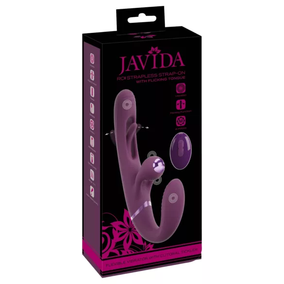 Javida - Trägerloser umschnallbarer Paarvibrator (lila)