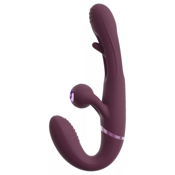 Javida - Trägerloser umschnallbarer Paarvibrator (lila)