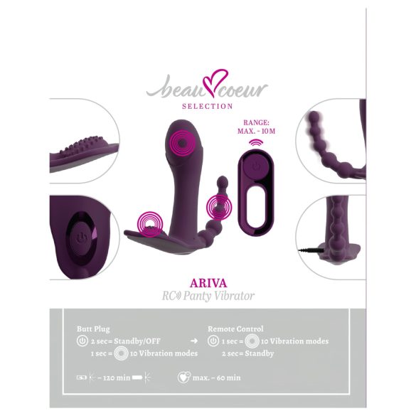 Beau Coeur Ariva - 3in1 Slipvibrator (Lila)