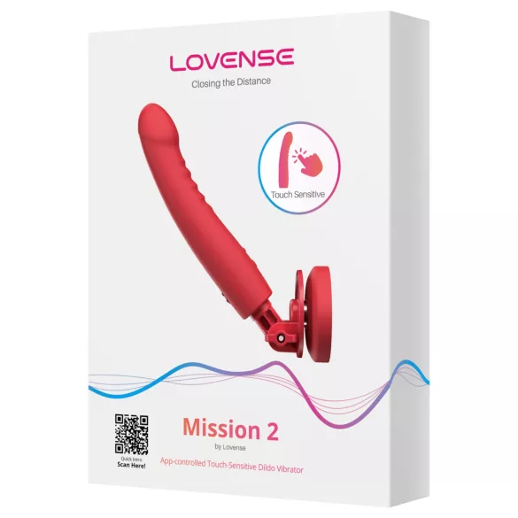 Lovense Mission 2 - App-gesteuerter Vibrator mit Saugnapf (rot)