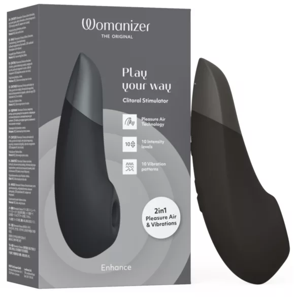 Womanizer Enhance 2in1 Luftwellen‑Klitorissauger + Vibrator (schwarz)