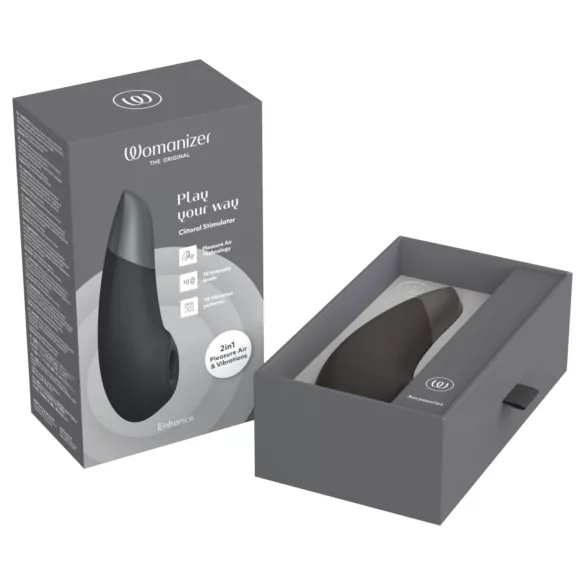 Womanizer Enhance 2in1 Luftwellen‑Klitorissauger + Vibrator (schwarz)