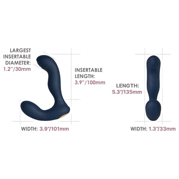 Svakom Iker Neo - Interaktiver Pulsierender Analdildo (Blau)