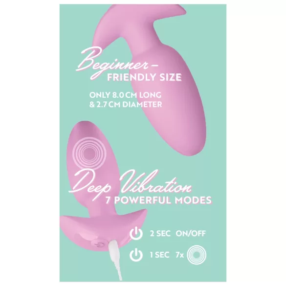 Cuties Mini - Vibrations-Analplug (Rosa)