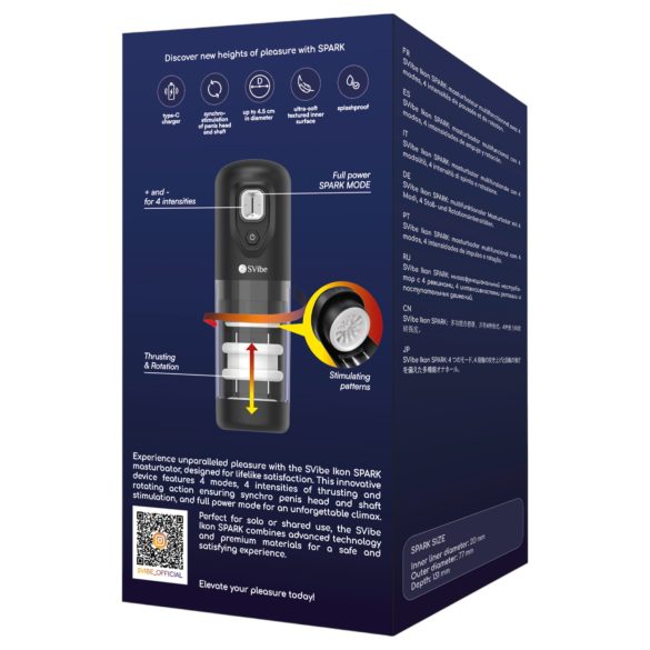 Snail Vibe Ikon Spark - Automatisches Masturbatorgerät (schwarz)