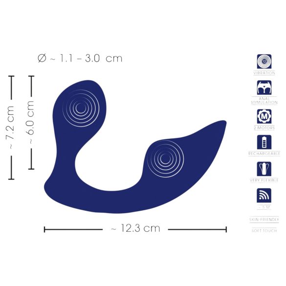 SMILE - Fernbedienung Anal- und Slipvibrator (blau)