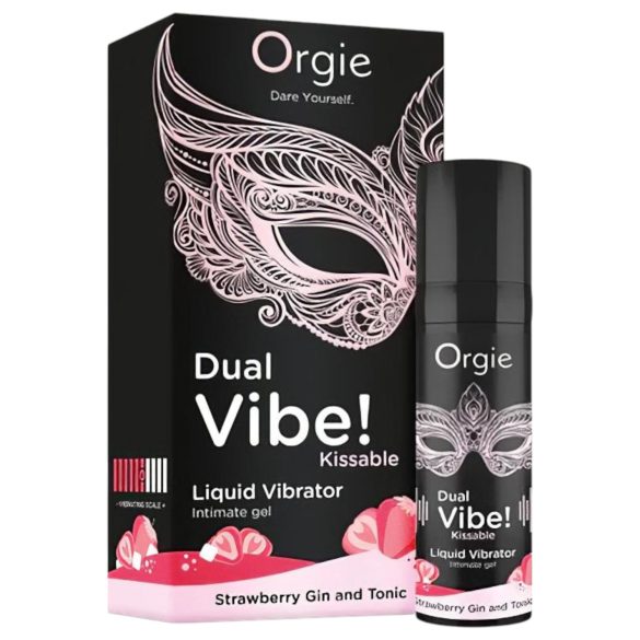 Orgie Dual Vibe - Unisex Flüssigvibrator - Erdbeer-Gin Tonic (15 ml)