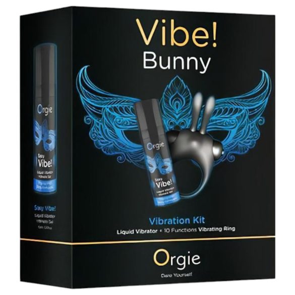 Orgie Bunny - Vibrations-Penisring-Set (schwarz)
