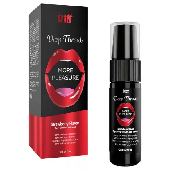intt Deep Throat - Tiefenrachen-Spray - Erdbeere (12 ml)