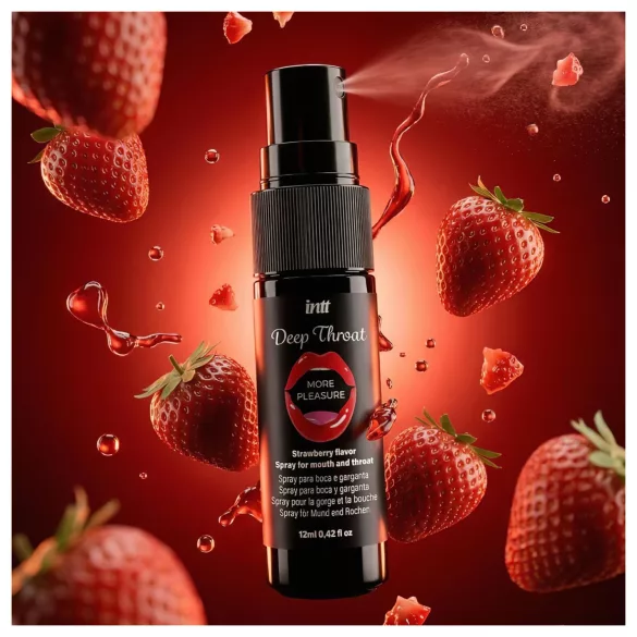 intt Deep Throat - Tiefenrachen-Spray - Erdbeere (12 ml)