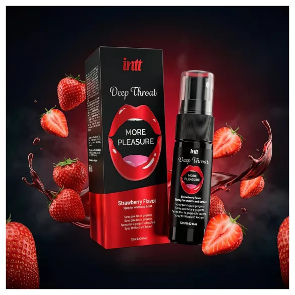 intt Deep Throat - Tiefenrachen-Spray - Erdbeere (12 ml)