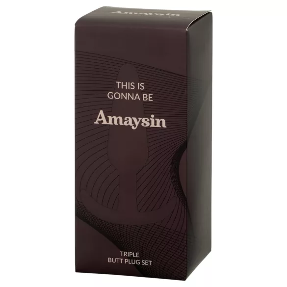 Amaysin - Silikon-Analplug-Set (schwarz und grün) - 3 Stück