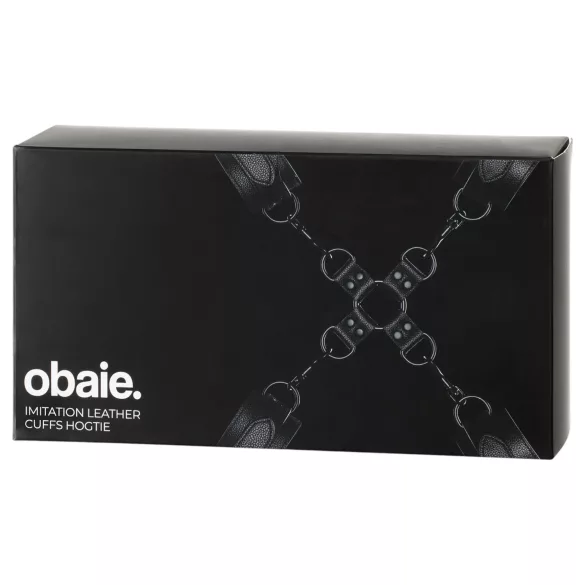 Obaie - Kunstleder-Hand- und Fußfesseln-Set (schwarz)