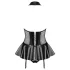 Obsessive - Korsett und String im Lack-Look (schwarz)