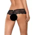 Obsessive Merossa - Strass, offener Damenstring - Schwarz - 2XL/3XL
