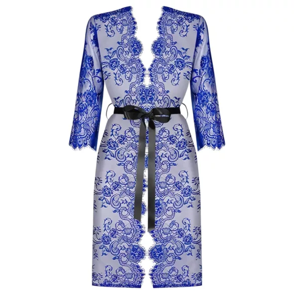 Obsessive Cobaltess - Spitze Morgenmantel (blau) - L/XL