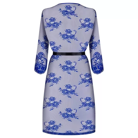 Obsessive Cobaltess - Spitze Morgenmantel (blau) - L/XL