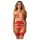 Obsessive Matildea - Spitzen-Strumpfhalter mit Ketten (Rot) - L/XL