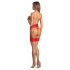 Obsessive Matildea - Spitzen-Strumpfhalter mit Ketten (Rot) - L/XL