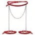Obsessive Inferro - Leder-Optik Kettenstrumpfhalter (Rot)