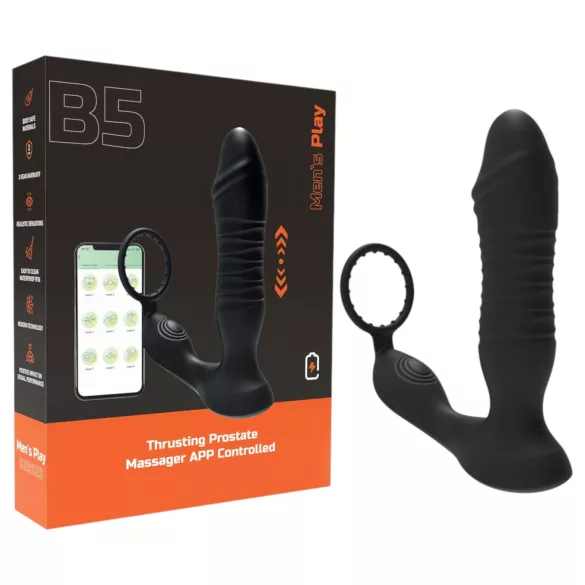 Men's Play - App-gesteuerter stoßender Analvibrator (schwarz)