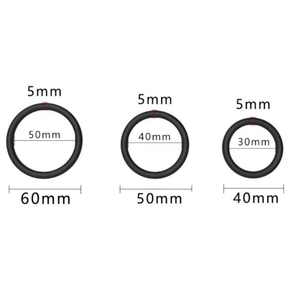 Men's Play - Penisring Set - Schwarz (3 Stk.)