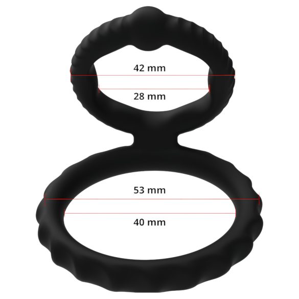 Men's Play - Penis- und Hodenring (schwarz)