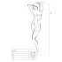 Passion BS014 - Offener Netz-Overall mit Korsett (Weiß) - S-L