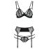 Passion Floris - Dessous-Set (Schwarz)