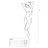 Passion BS050 - Herz- und Blumenmuster Netz-Set (Weiß) - S-L