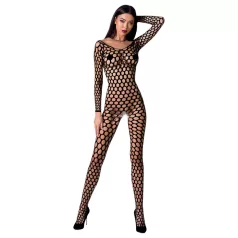 Passion BS077 - Langarm-Netz-Overall (schwarz) - S-L