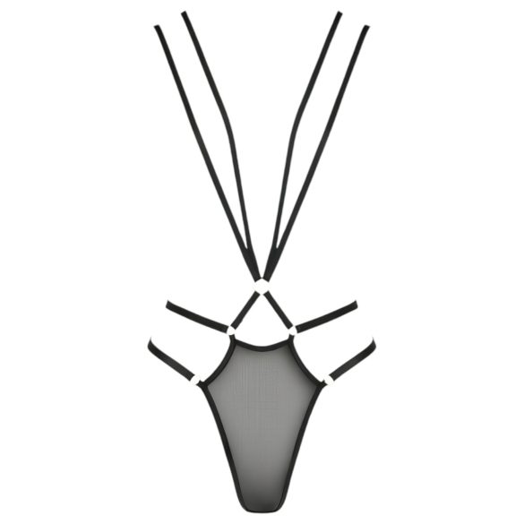 Passion Devil Sauerkirsche - Metallring-Körpergeschirr (Schwarz) - L/XL