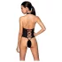 Passion Nancy - Offener Body mit Kreuzträgern (Schwarz) - L/XL